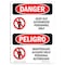 Signmission Safety Sign, OSHA Danger, 5" Height, Keep Out Authorized Personnel Only Spanish OS-DS-D-35-VS-1400 - alternate 1
